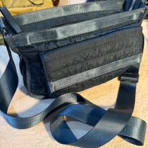 Tommy Bahama Dark Blue Nylon Messenger Bag